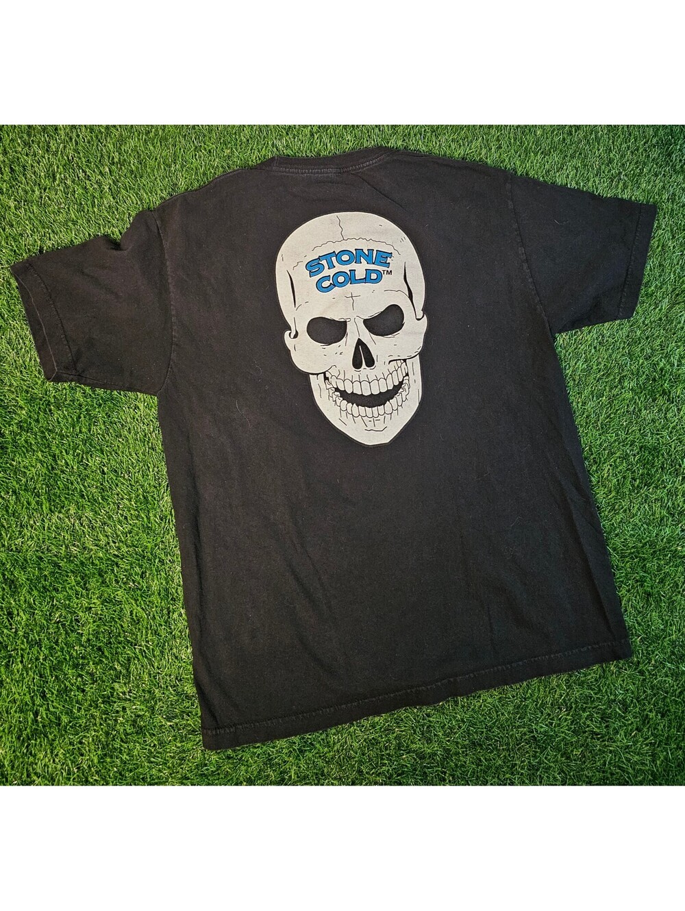 Vintage Style Authentic Stone Cold Austin 3:16 Black Graphic T-Shirt Size Large
